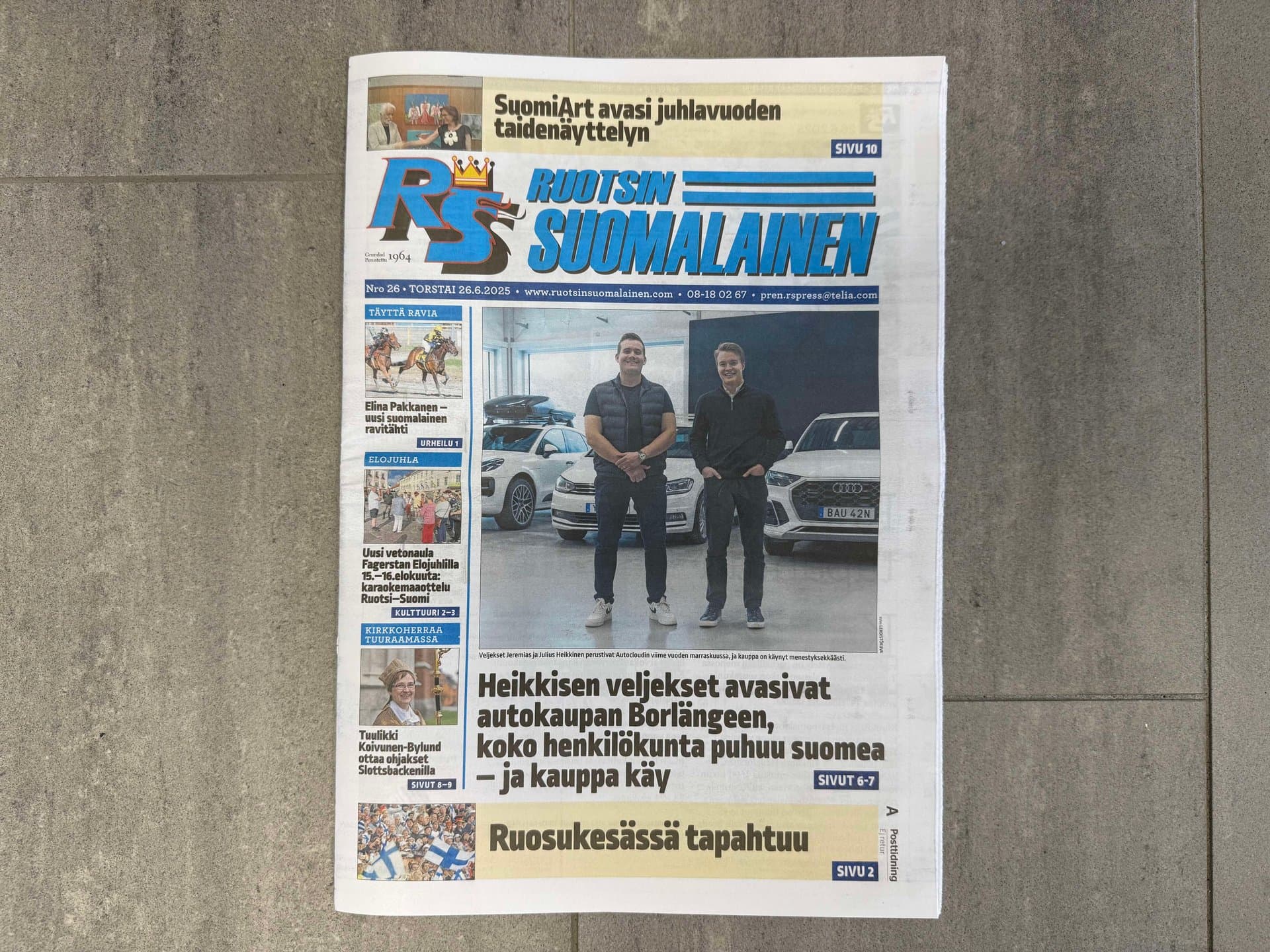 Ruotsinsuomalainen: Bilföretag i Borlänge med finska rötter betjänar sina kunder på finska